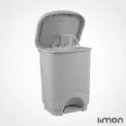 سطل پدالی چهارگوش طرح بامبو لیمون سایز کوچک 1582