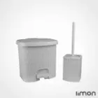 سطل و فرچه چهارگوش طرح بامبو لیمون سایز کوچک 1612