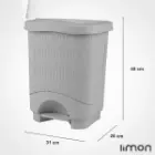 سطل پدالی چهارگوش طرح بامبو لیمون سایز بزرگ 1580