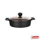 تابه گرانیتی دو دسته کاندید اونیکس مشکی سایز 28