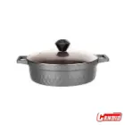 تابه گرانیتی دو دسته کاندید اونیکس مشکی سایز 28