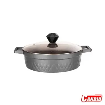 تابه گرانیتی دو دسته کاندید اونیکس مشکی سایز 28
