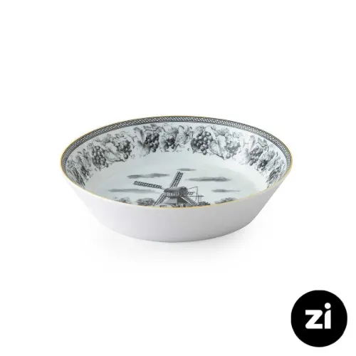 بشقاب گود چینی زرین Zi فرم اس ویلیج سایز 19