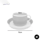 فنجان و نعلبکی چای خوری چینی زرین ZI فرم اس پاستل گلبهی 2 پارچه