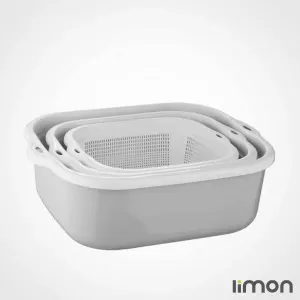 سرویس 6 پارچه آبکش و لگن لیمون مدل نسیم 278