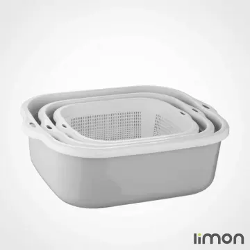 سرویس 6 پارچه آبکش و لگن لیمون مدل نسیم 278