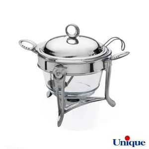 سوپ خوری یونیک نگین دار نقره ای UN-3614