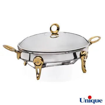 سوفله خوری یونیک بیضی بزرگ نگین دار طلایی UN-3908