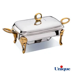 سوفله خوری یونیک مستطیل بزرگ نگین دار طلایی UN-3906