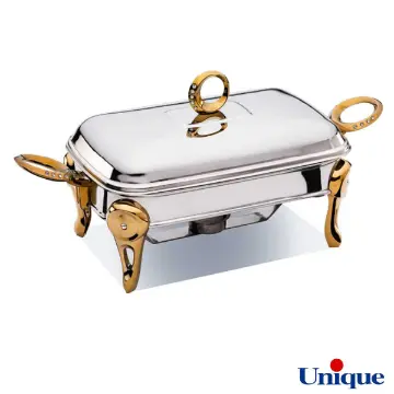 سوفله خوری یونیک مستطیل بزرگ نگین دار طلایی UN-3906