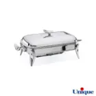 سوفله خوری مستطیل کوچک قایقی نقره ای یونیک UN-3846