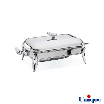 سوفله خوری مستطیل کوچک قایقی نقره ای یونیک UN-3846