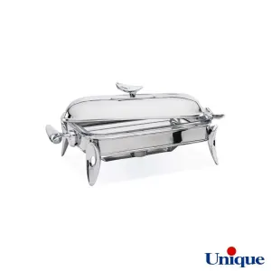 سوفله خوری مستطیل کوچک قایقی نقره ای یونیک UN-3846