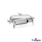 سوفله خوری مستطیل کوچک قایقی نقره ای یونیک UN-3846