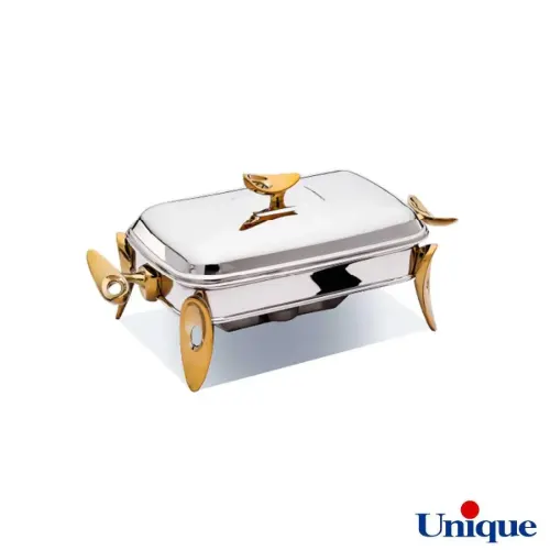 سوفله خوری یونیک مستطیل کوچک طلایی قایقی UN-3845