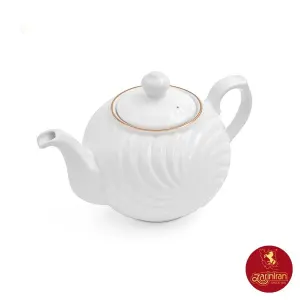 قوری خورشیدی چینی زرین طرح زرین رزگلد سایز متوسط 5