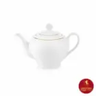 قوری چینی زرین ایتالیا اف 6 طرح زرین لب طلایی