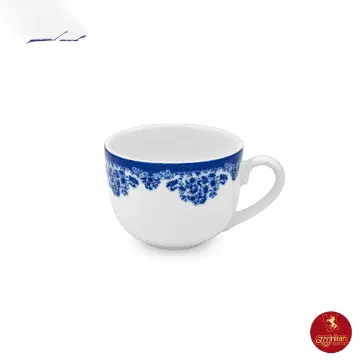 فنجان چای خوری چینی زرین ایتالیا اف طرح فلورانس سرمه ای سایز 8