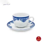 فنجان و نعلبکی چای خوری چینی زرین ایتالیا اف طرح فلورانس سرمه ای 2 پارچه