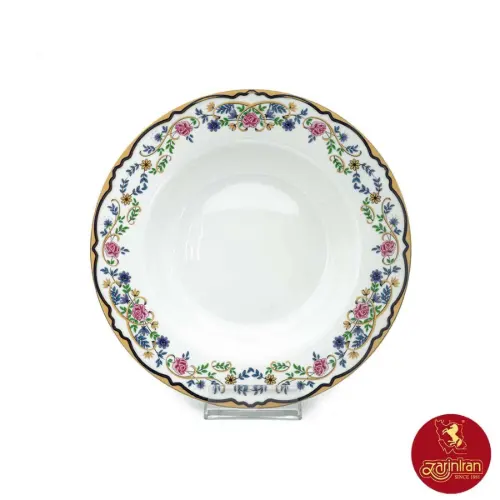 بشقاب گود گلستان چینی زرین