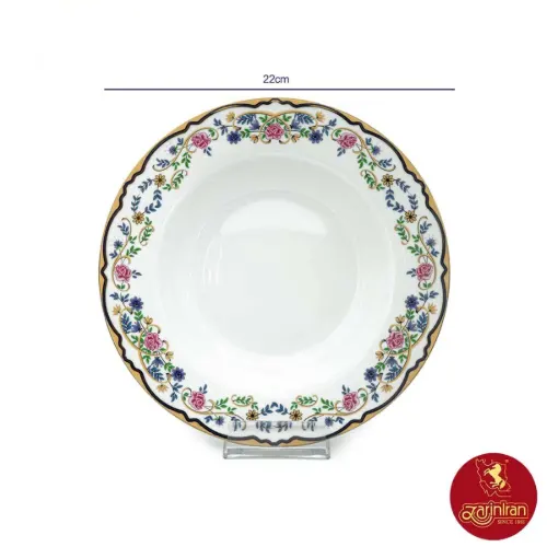 بشقاب گود گلستان چینی زرین