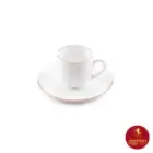 فنجان و نعلبکی قهوه خوری ایتالیا اف چینی زرین طرح زرین رزگلد سایز 6