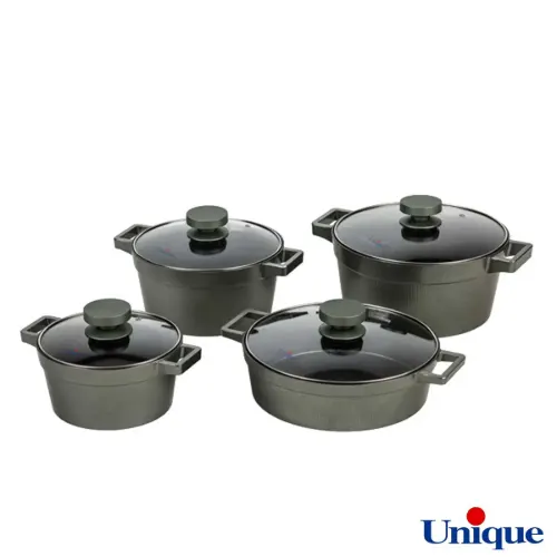 سرویس قابلمه گرانیتی 8 پارچه یونیک مدل دیاموند کیهانی UN-8510