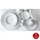 سرویس چینی زرین نئوکلاسیک النور پلاتینی 80 پارچه