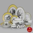 سرویس چینی زرین ایتالیا اف ویلیج 12 نفره 102 پارچه