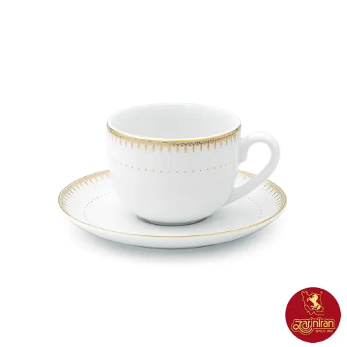 فنجان نعلبکی سپیدار چینی زرین