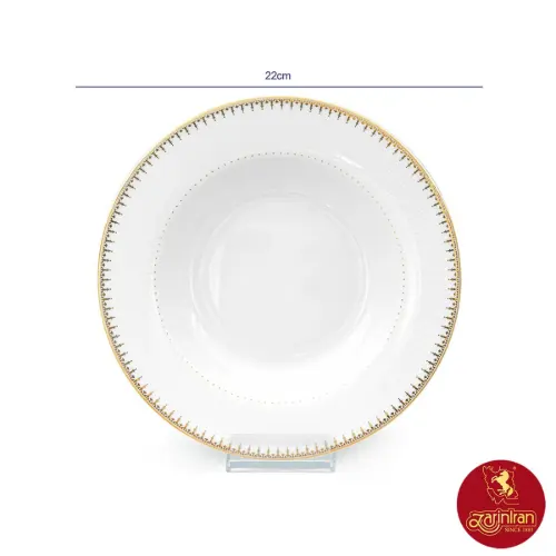 بشقاب گود سپیدار چینی زرین