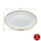 دیس چینی زرین ایتالیا اف طرح ریوا طلایی سایز 42