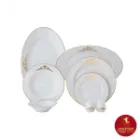 سرویس چینی زرین ایتالیا اف طرح کوئین طلایی 6 نفره 28 پارچه