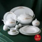 قیمت سرویس چینی زرین ایتالیا اف طرح کوئین طلایی 6 نفره 28 پارچه