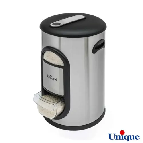 سطل برنج 10 کیلویی استیل یونیک پیمانه دار UN-4440