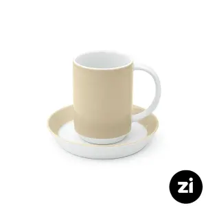 فنجان و نعلبکی شیر شکلات اس چینی زرین