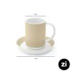 فنجان و نعلبکی شیر شکلات اس چینی زرین
