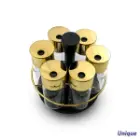 ست جا ادویه ای گردان استیل گرد 6 عددی یونیک مدل UN-1640