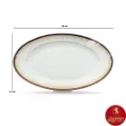 دیس بیضی چینی زرین ایتالیا اف طرح خاطره سایز 38