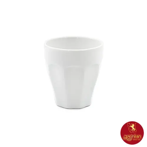 چینی زرین استکان چینی نئوکلاسیک 6 سفید