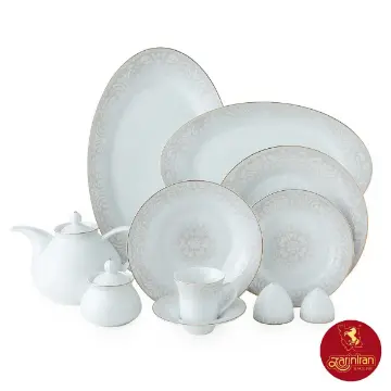سرویس چینی زرین شهرزاد طرح نیوان 108 پارچه