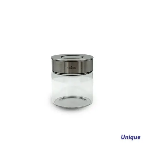بانکه شیشه ای درب استیل یونیک کد UN-1706