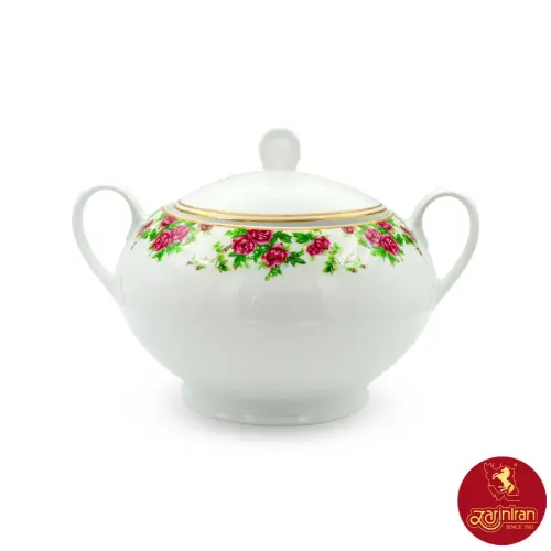 سوپ خوری چینی زرین ایتالیا اف طرح بیدگل 3256 سی سی