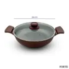 تابه گرانیتی فورته مدل اسکار پلاس سایز 28 بادمجانی