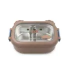 ظرف غذای خرسی ML-6261 استیل دو خانه 800 میلی لیتر