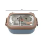 ظرف غذای خرسی ML-6261 استیل دو خانه 800 میلی لیتر