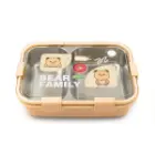 ظرف غذای Laxson دو خانه استیل طرح خرس 800 میلی لیتر