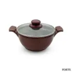 قابلمه گرانیتی فورته مدل اسکار پلاس سایز 20 بادمجانی