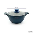 قابلمه گرانیتی فورته مدل اسکار پلاس سایز 20 سرمه ای