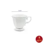 فنجان چای خوری چینی زرین نئوکلاسیک طرح دلسا سایز 8